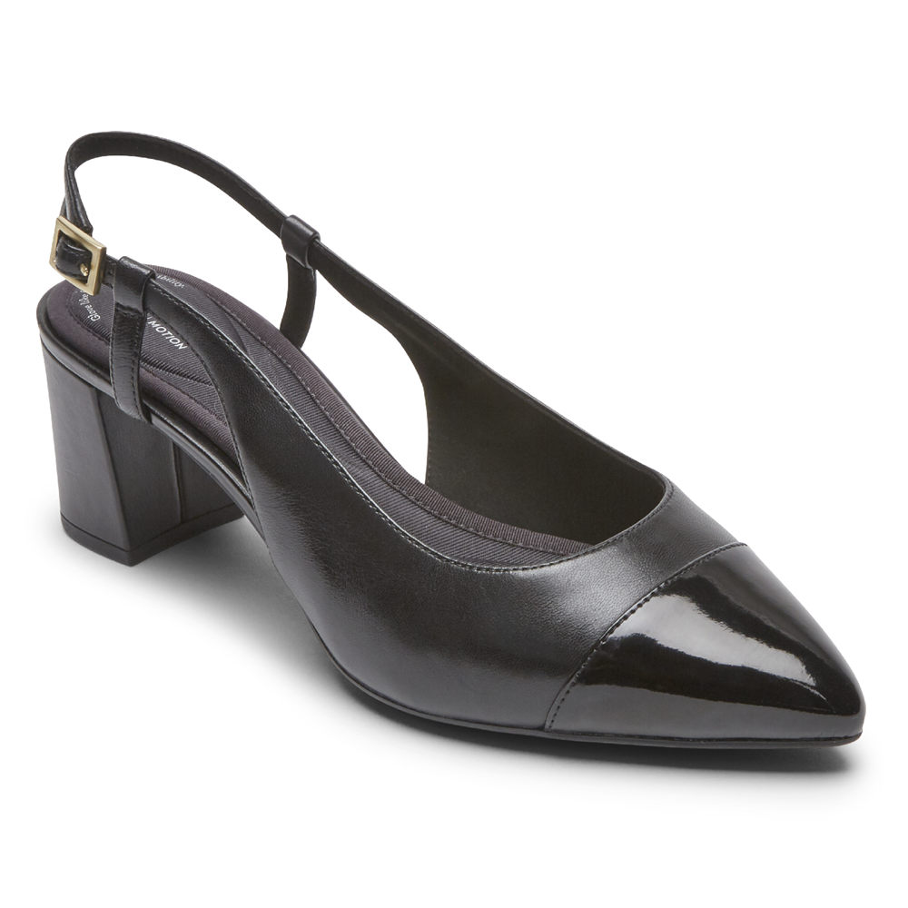 Rockport Singapore Womens Slingback - Total Motion Salima Posted Black - FH3467185